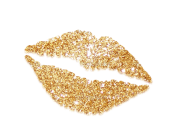 gold glitter tmc lips